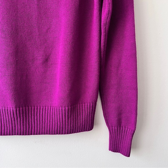 NWT Jeanne Pierre Scandi Girl Fuchsia Turtleneck Sweater Size S - Picture 6 of 9